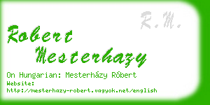 robert mesterhazy business card